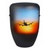 Hand Painted Biodegradable Cremation Ashes Funeral Urn / Casket - Jet Plane, Aircraft, Aeroplane